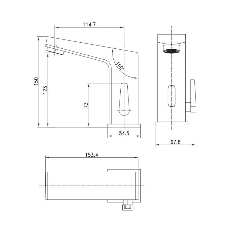 Grifería Stillö S2 para lavabo con grifo mezclador sobre encimera