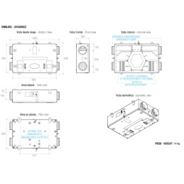 Recuperador doméstico Coolwell RDCD25SK