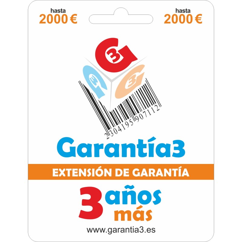 Extensión garantía 3 años Maximo 2000 euros