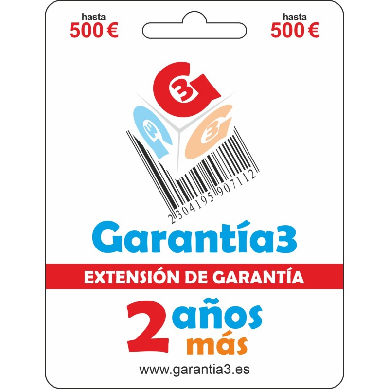 Extensión garantía 2 años Maximo 500 euros