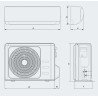 Esquema de medidas Ariston ALYS R32 C 35 MUDO