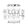 Diagrama de medidas Unidad Interior Fujitsu ACY80-KA